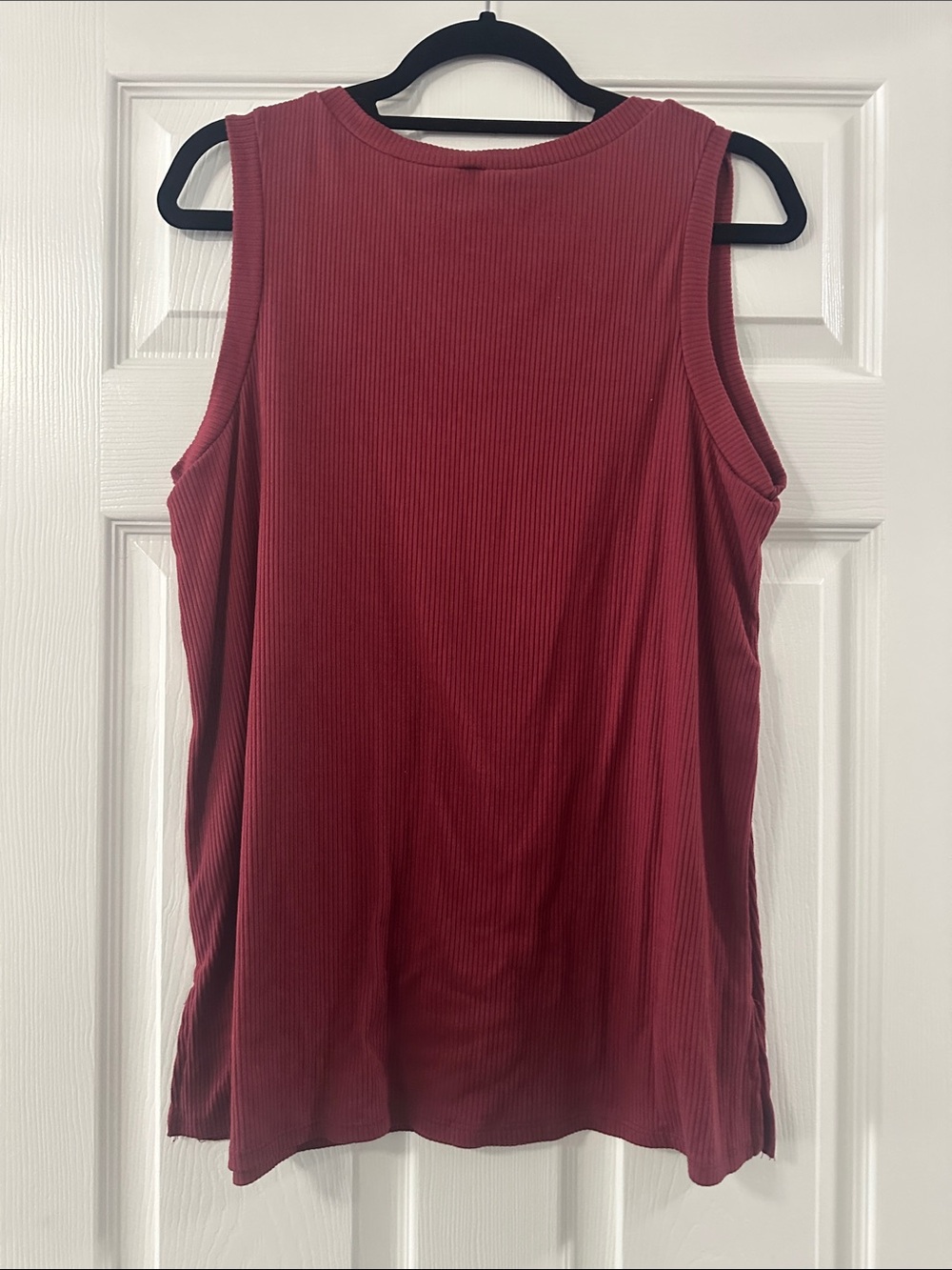 Sew In Love Ribbed Burgundy Tank - Large - Picture 3 of 3